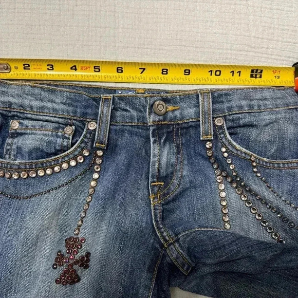 Kippy’s Swarovski Crystal Jeans size 25 with crosses - Picture 4 of 7